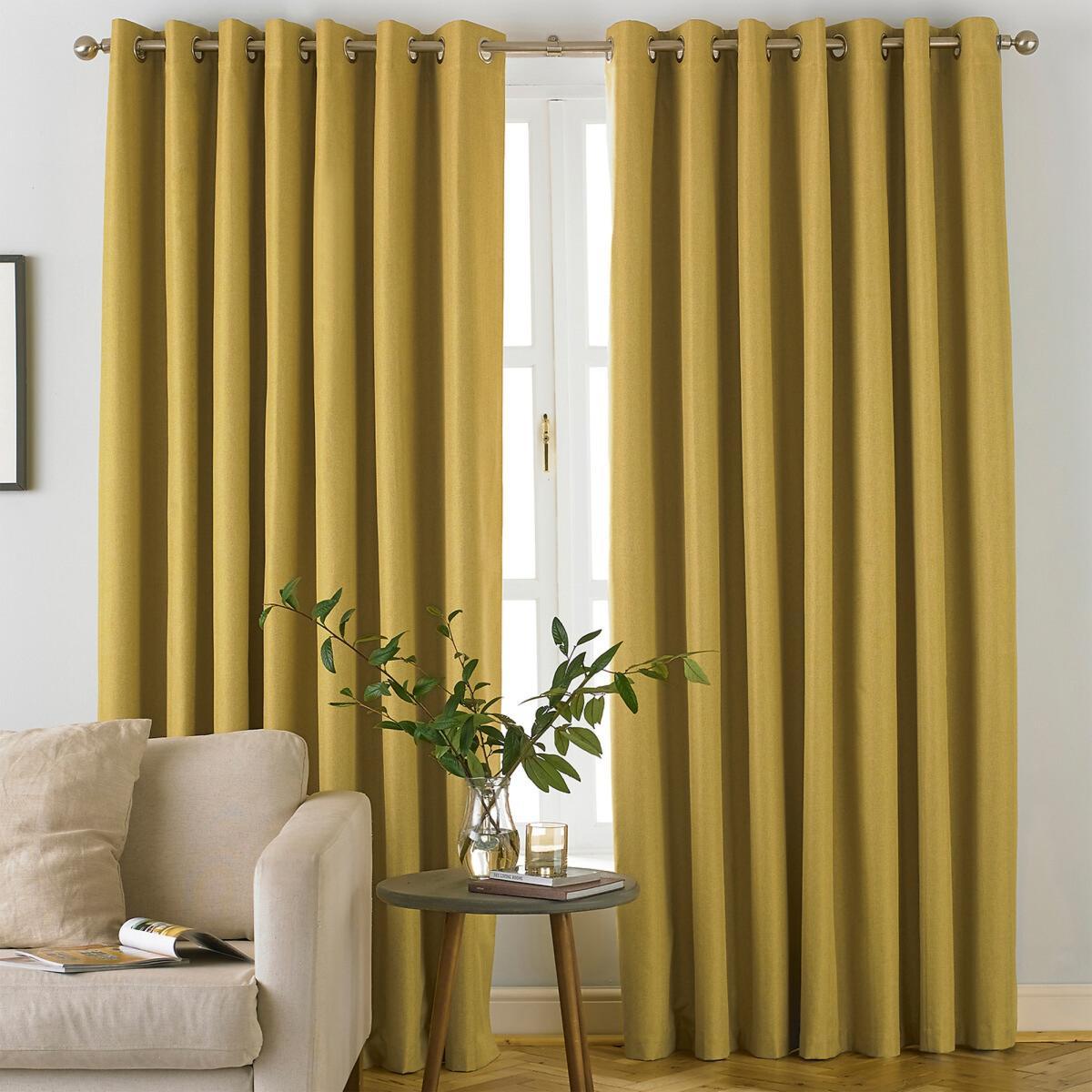Moon Premium Herringbone Thermal Blackout Eyelet Curtains – image 2