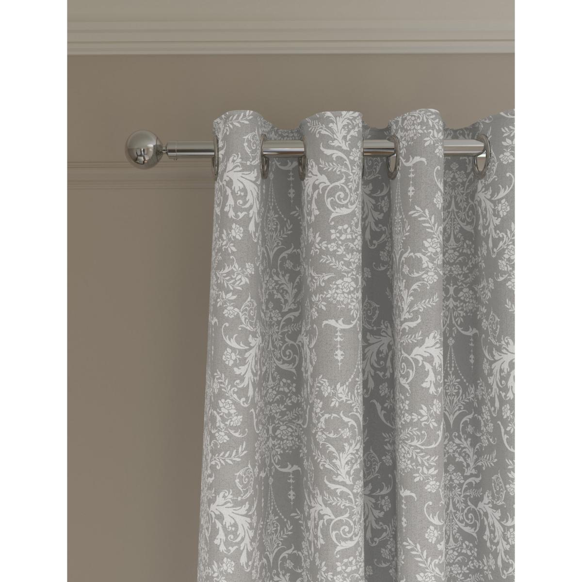M&S Aida-Alouette Pure Cotton Eyelet Curtains - WDR54 - Grey, Grey – image 4