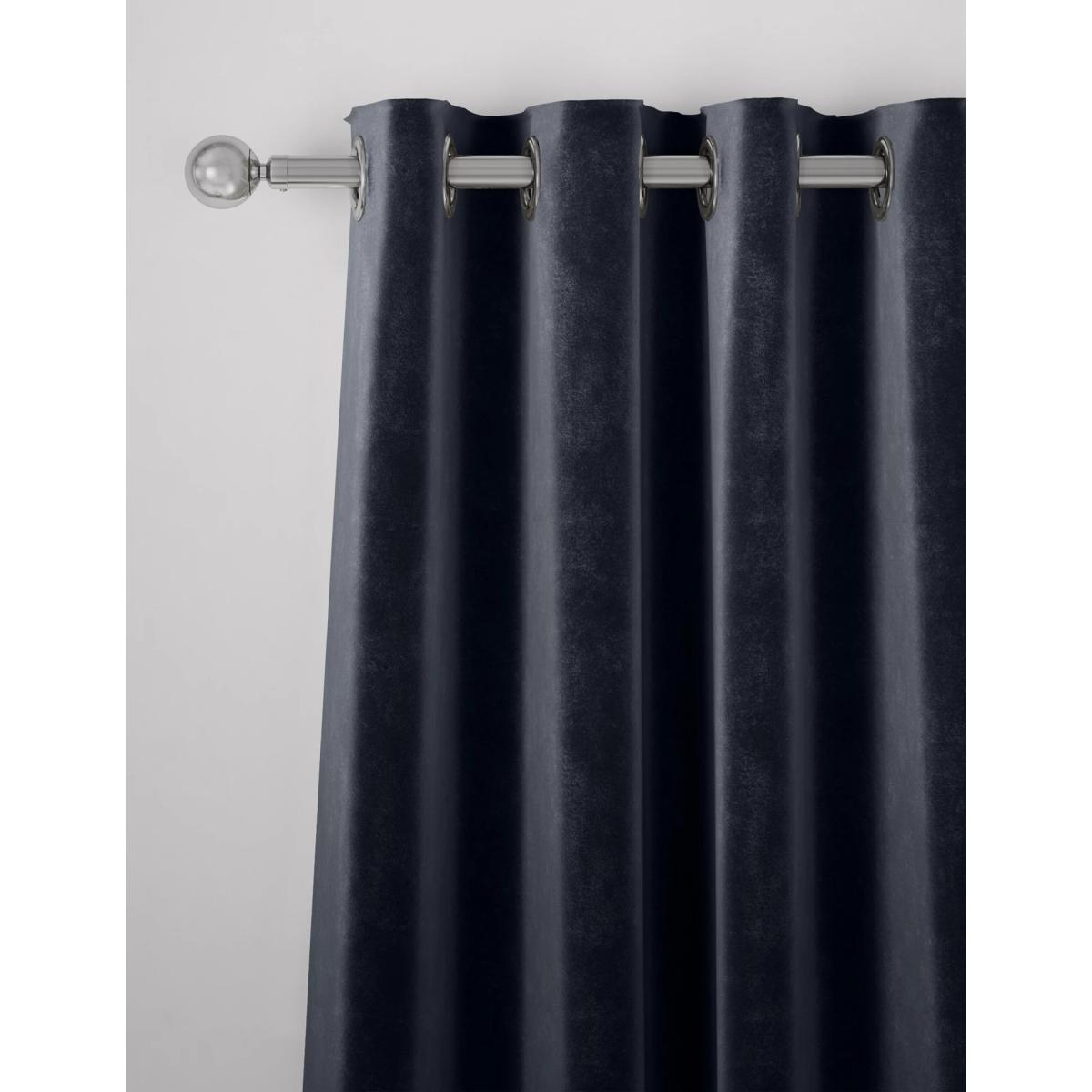 M&S Velvet Eyelet Curtains - WDR72 - Latte, Latte,Pink,Charcoal,Navy,Grey – image 4
