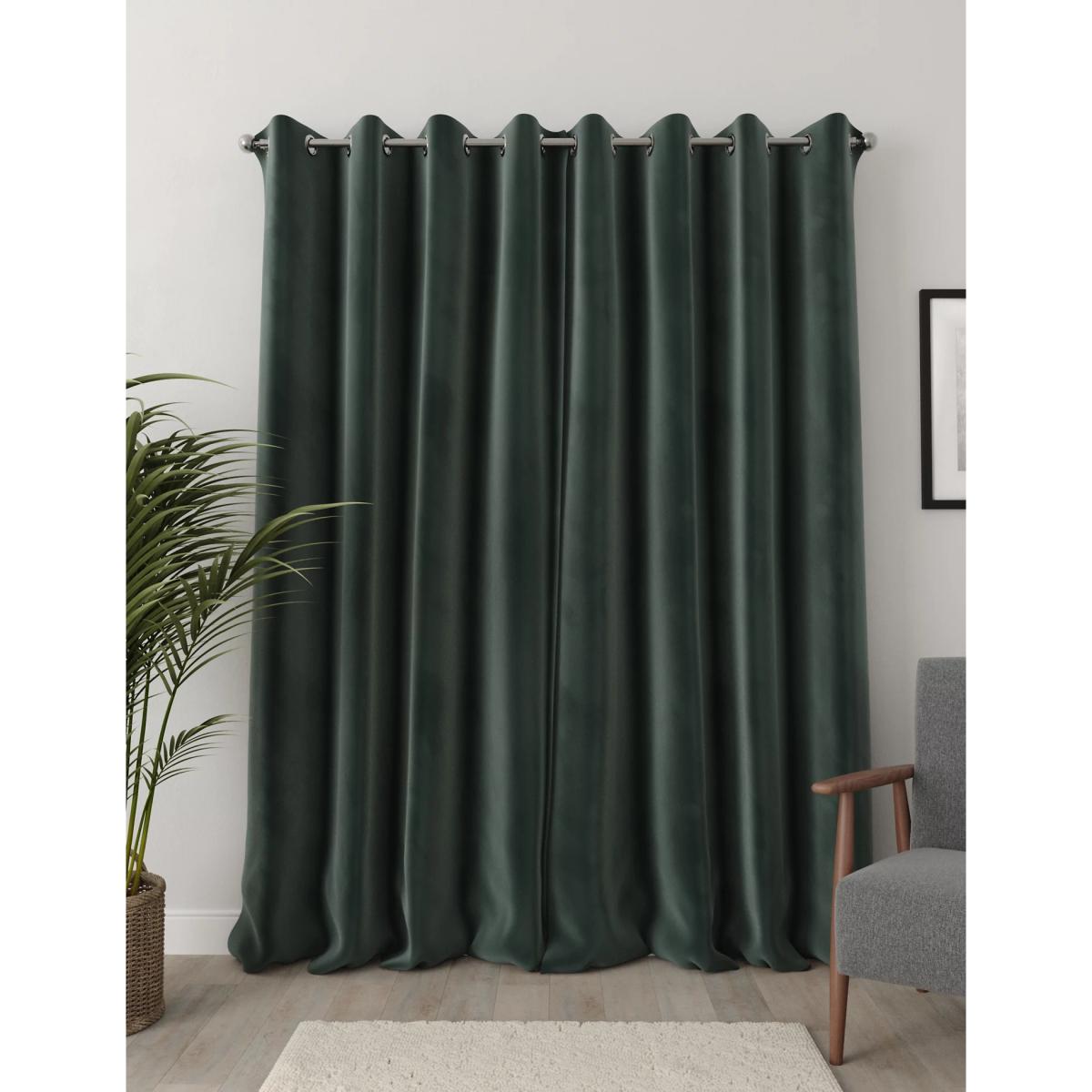 M&S Velvet Eyelet Blackout Curtains - WDR54 - Charcoal, Charcoal,Grey,Champagne,Latte,Soft Pink,Duck Egg,Forest Green,Rust – image 5
