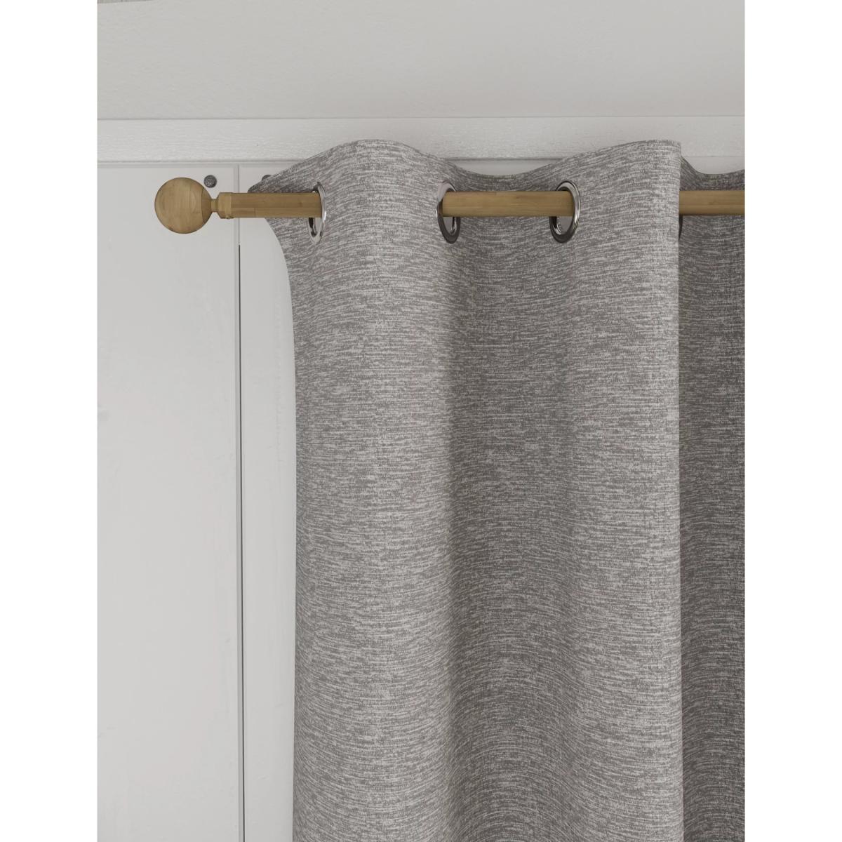 M&S Chenille Eyelet Curtains - WDR54 - Navy, Navy,Light Grey – image 5