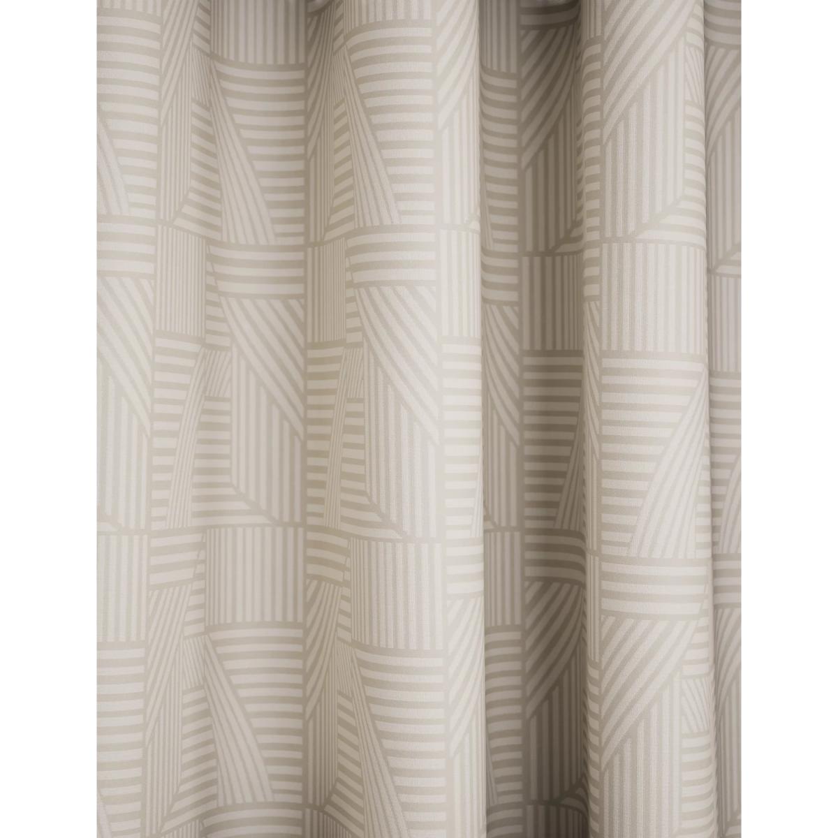 M&S Jacquard Striped Eyelet Curtains - WDR90 - Neutral, Neutral,Navy – image 2