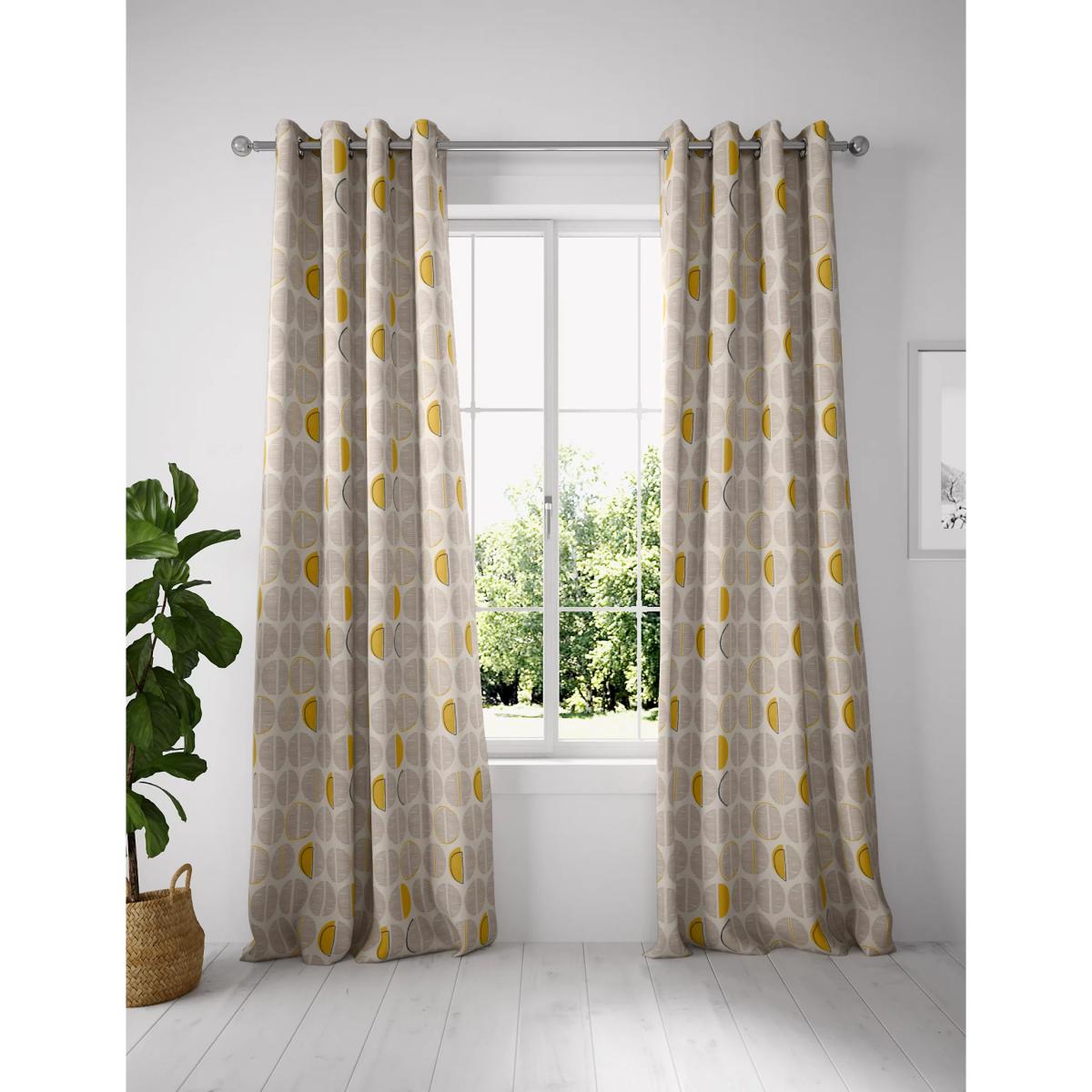 M&S Layla Circles Eyelet Curtains - EW54 - Grey, Grey – image 2