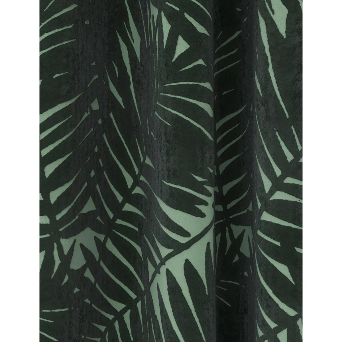 M&S Velvet Palm Eyelet Curtains - WDR90 - Forest Green, Forest Green – image 2