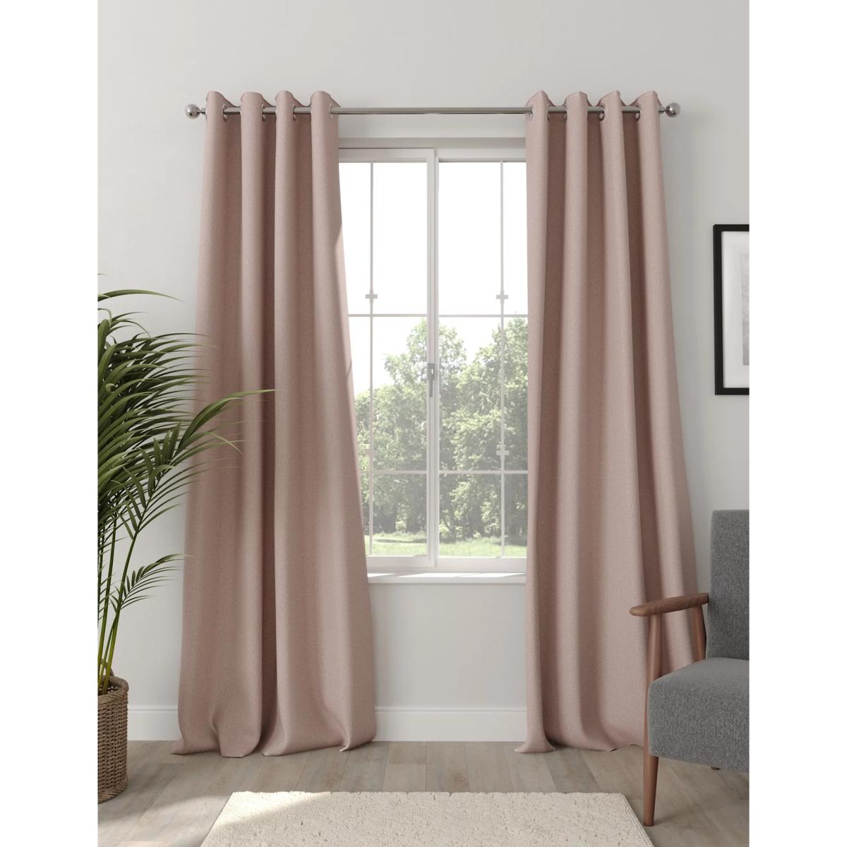 M&S Brushed Eyelet Blackout Curtains - WDR72 - Natural, Natural,Ochre,Blush,Navy,Champagne,Charcoal Mix,Light Grey,Teal,Duck Egg – image 2
