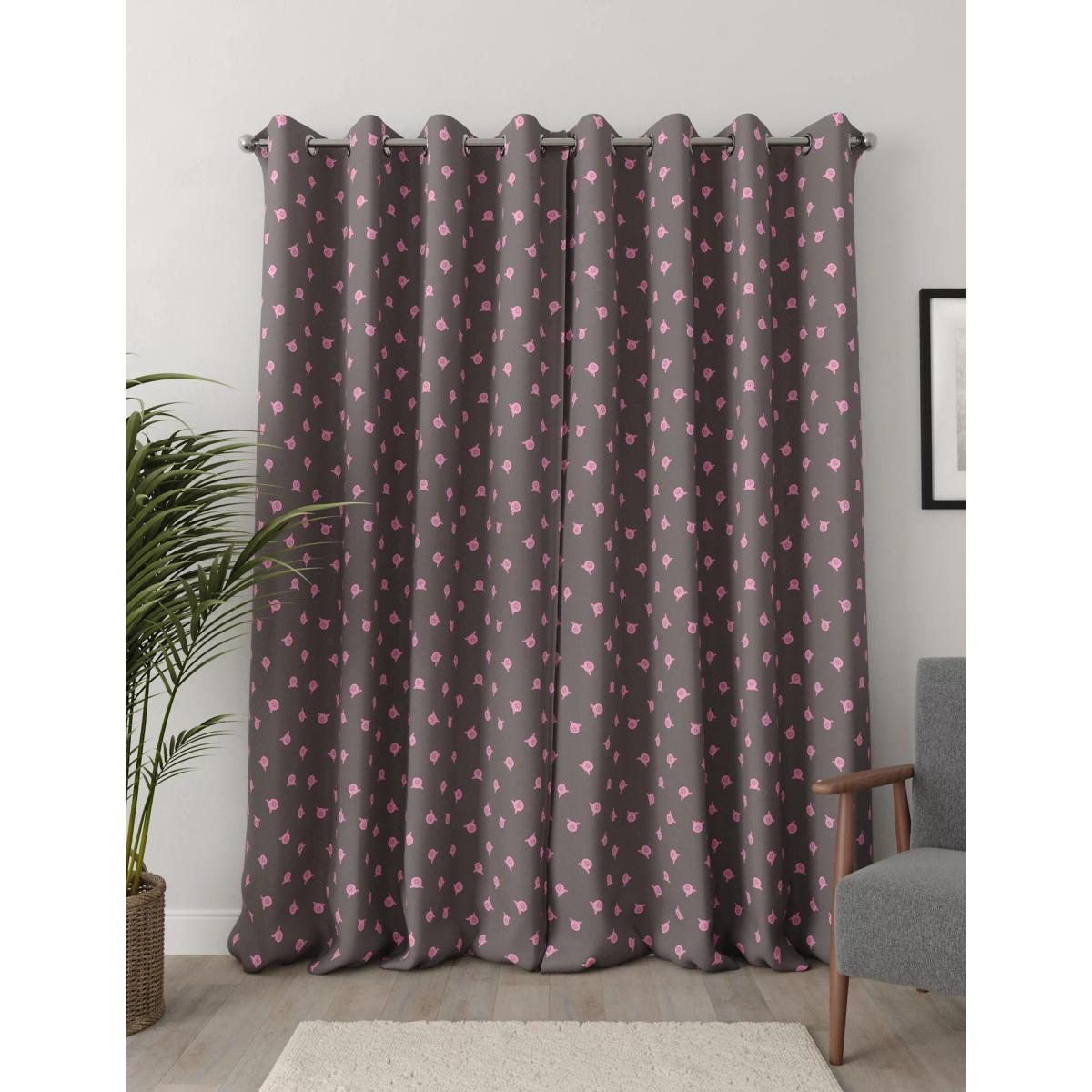 Percy Pig™ Eyelet Blackout Curtains - NAR54 - Grey Mix, Grey Mix – image 4