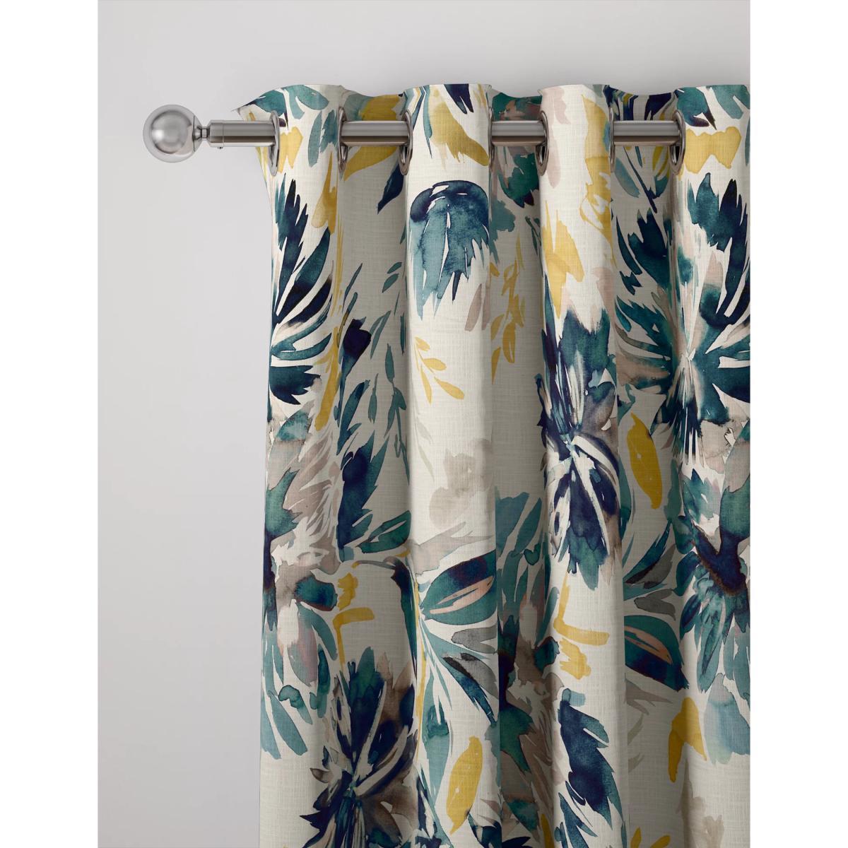 M&S Watercolour Eyelet Curtains - EW90 - Blue Mix, Blue Mix – image 3
