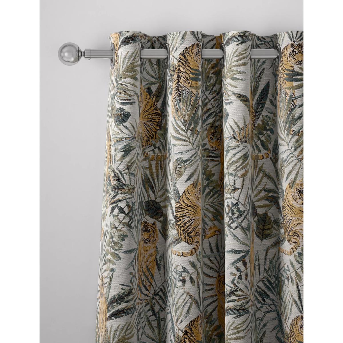 M&S Cotton Rich Tiger Eyelet Curtains - WDR72 - Multi, Multi – image 3