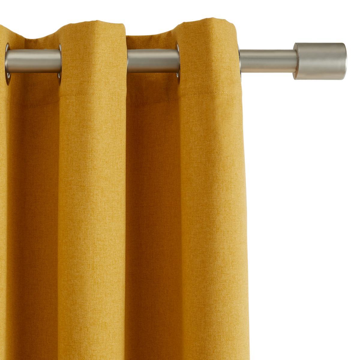 Marzia Pair of Curtains Eyelet 135 x 260cm, Dark Mustard – image 2