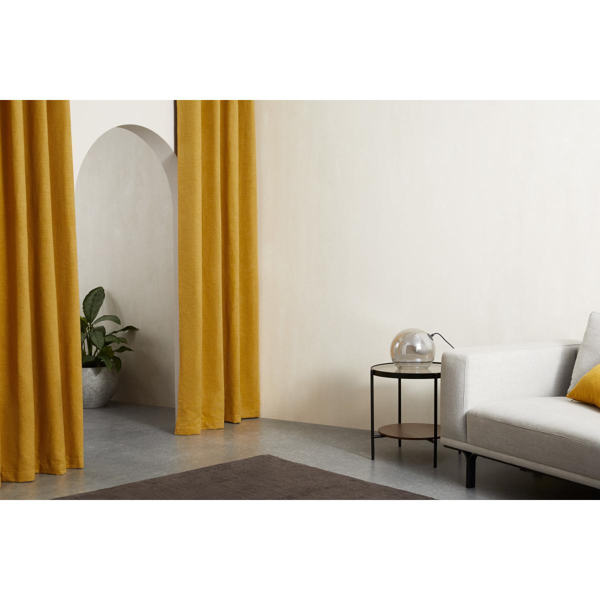 Marzia Pair of Curtains Eyelet 135 x 260cm, Dark Mustard – image 3