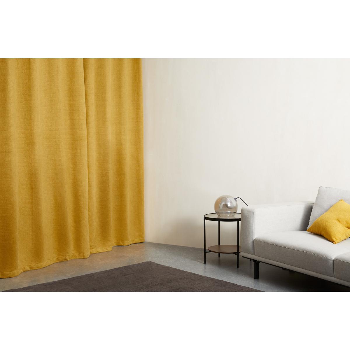 Marzia Pair of Curtains Eyelet 135 x 260cm, Dark Mustard – image 4