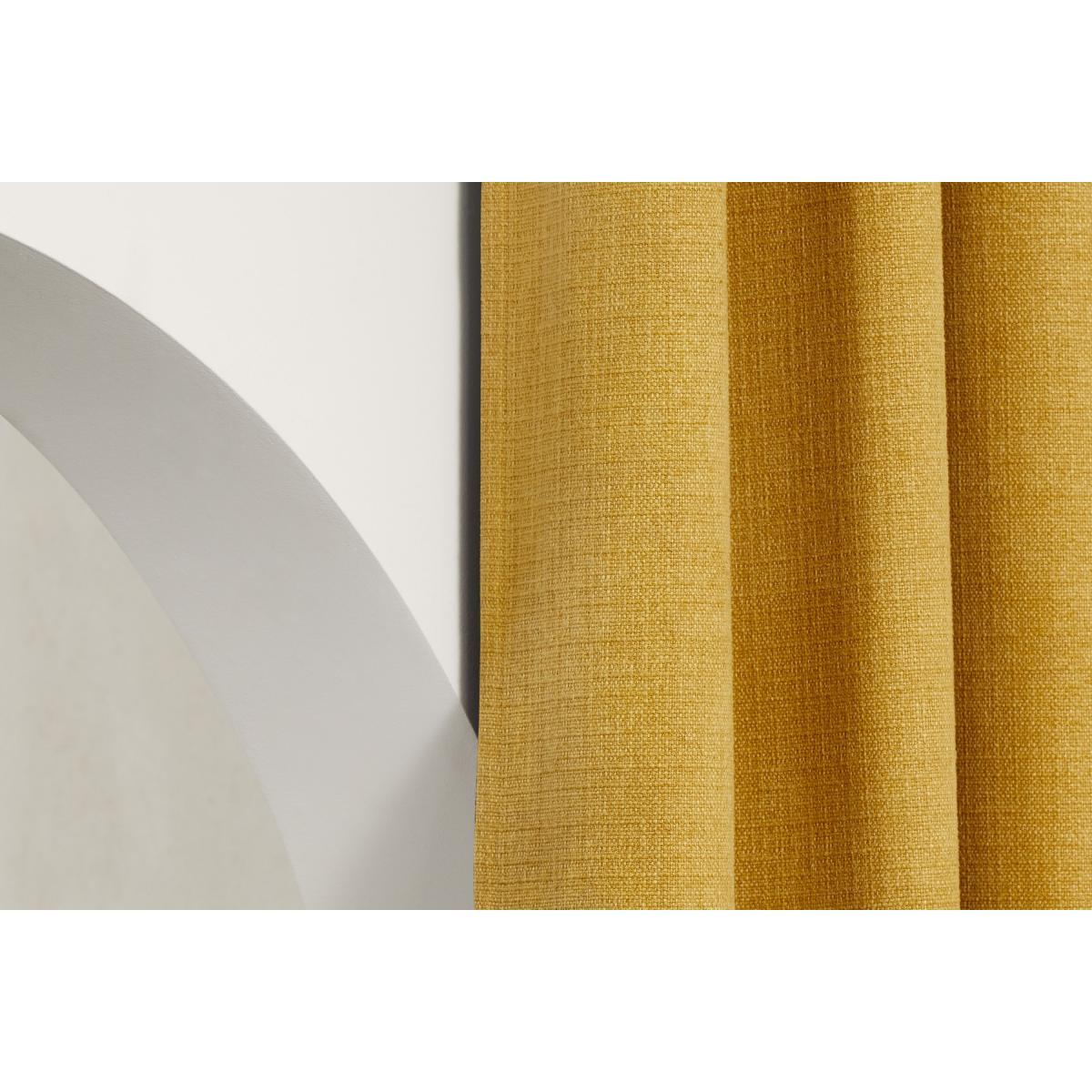 Marzia Pair of Curtains Eyelet 135 x 260cm, Dark Mustard – image 5