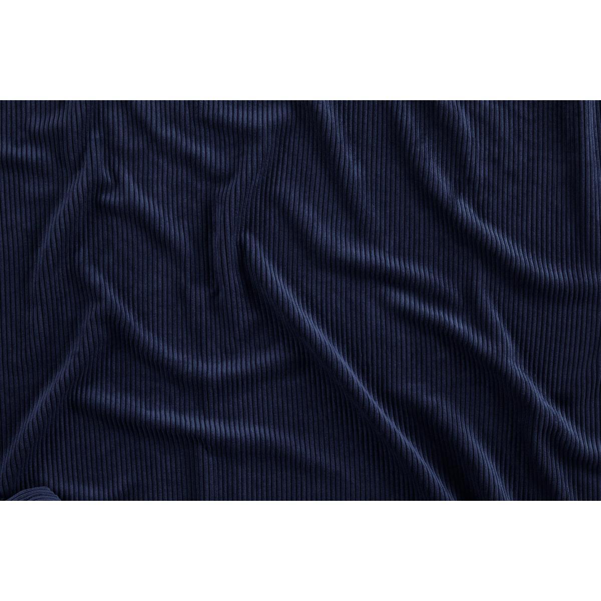 Selky Corduroy Eyelet Pair of Curtains, 140 x 260cm, Navy Blue – image 7
