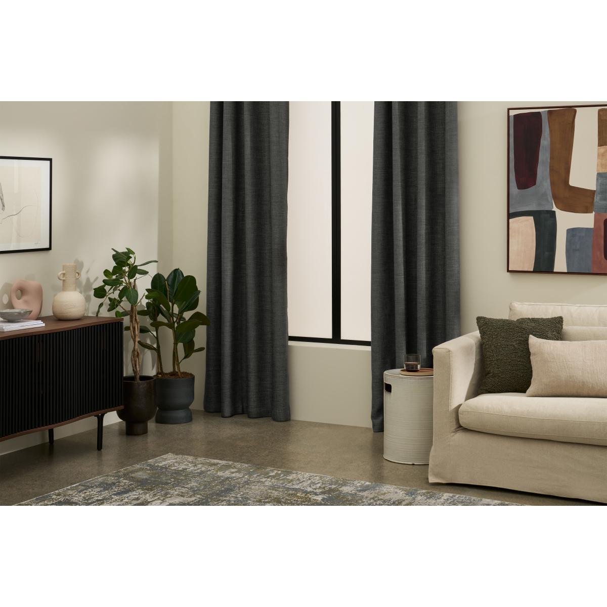 Wells Blackout Pair of Curtains, 135 x 260 cm, Charcoal Grey – image 3