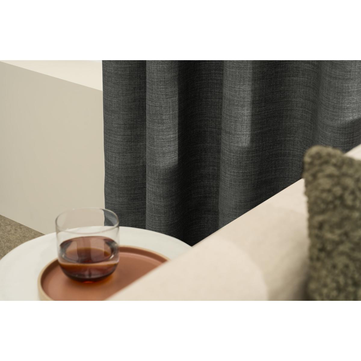 Wells Blackout Pair of Curtains, 135 x 260 cm, Charcoal Grey – image 4