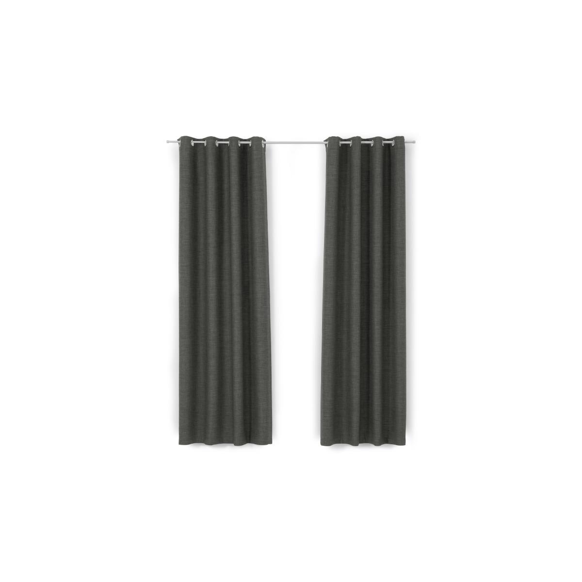 Wells Blackout Pair of Curtains, 135 x 260 cm, Charcoal Grey – image 5