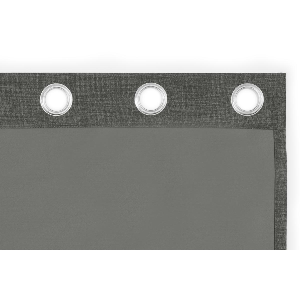 Wells Blackout Pair of Curtains, 135 x 260 cm, Charcoal Grey – image 7