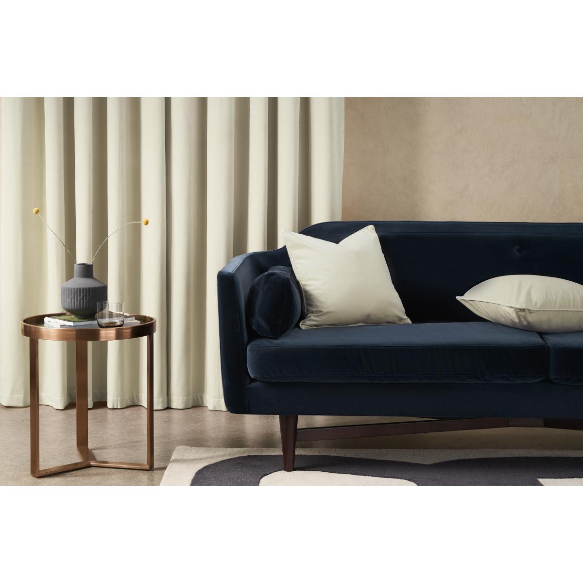 Julius Velvet Eyelet Lined Pair of Curtains, 135 x 260cm, Pale Taupe – image 3