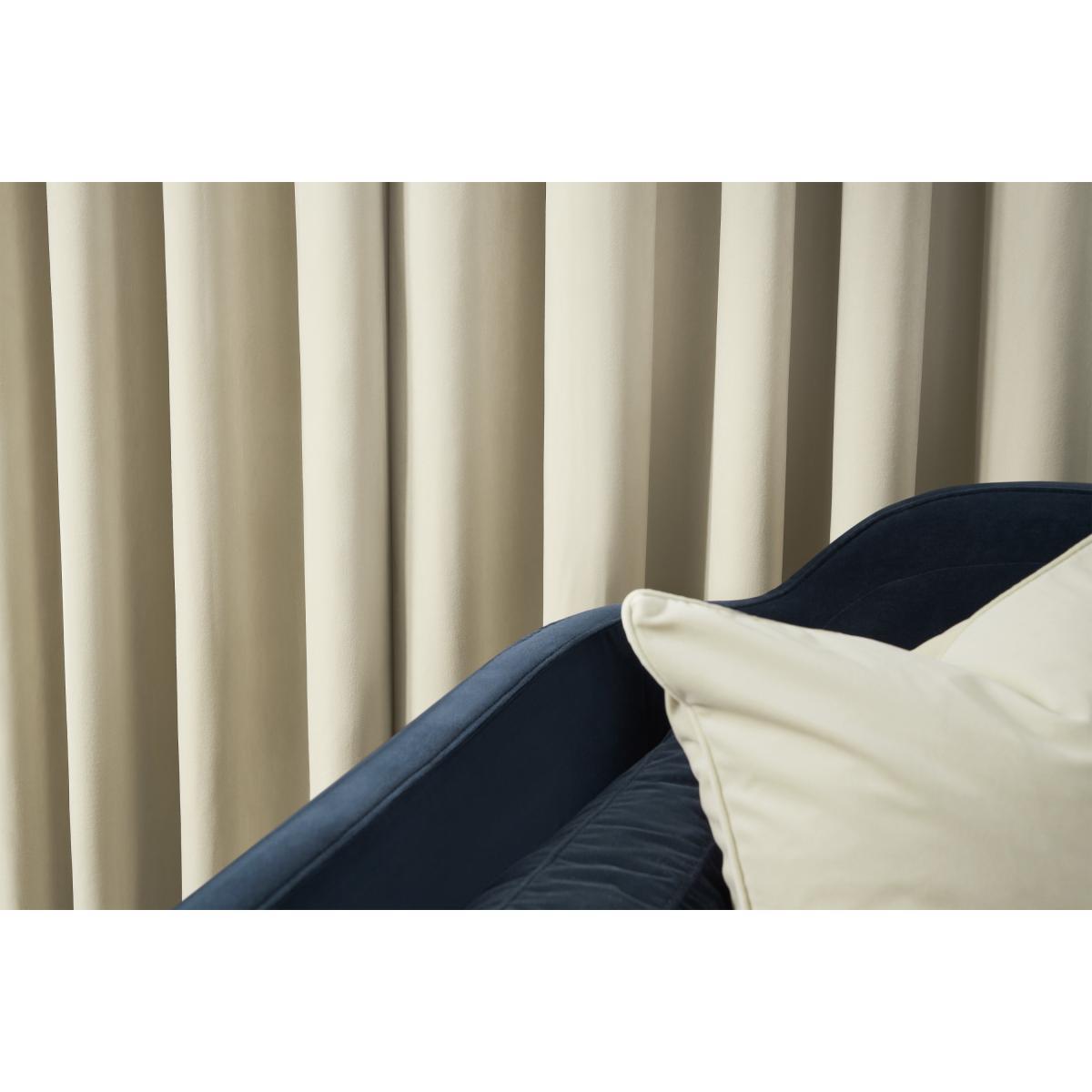 Julius Velvet Eyelet Lined Pair of Curtains, 135 x 260cm, Pale Taupe – image 4