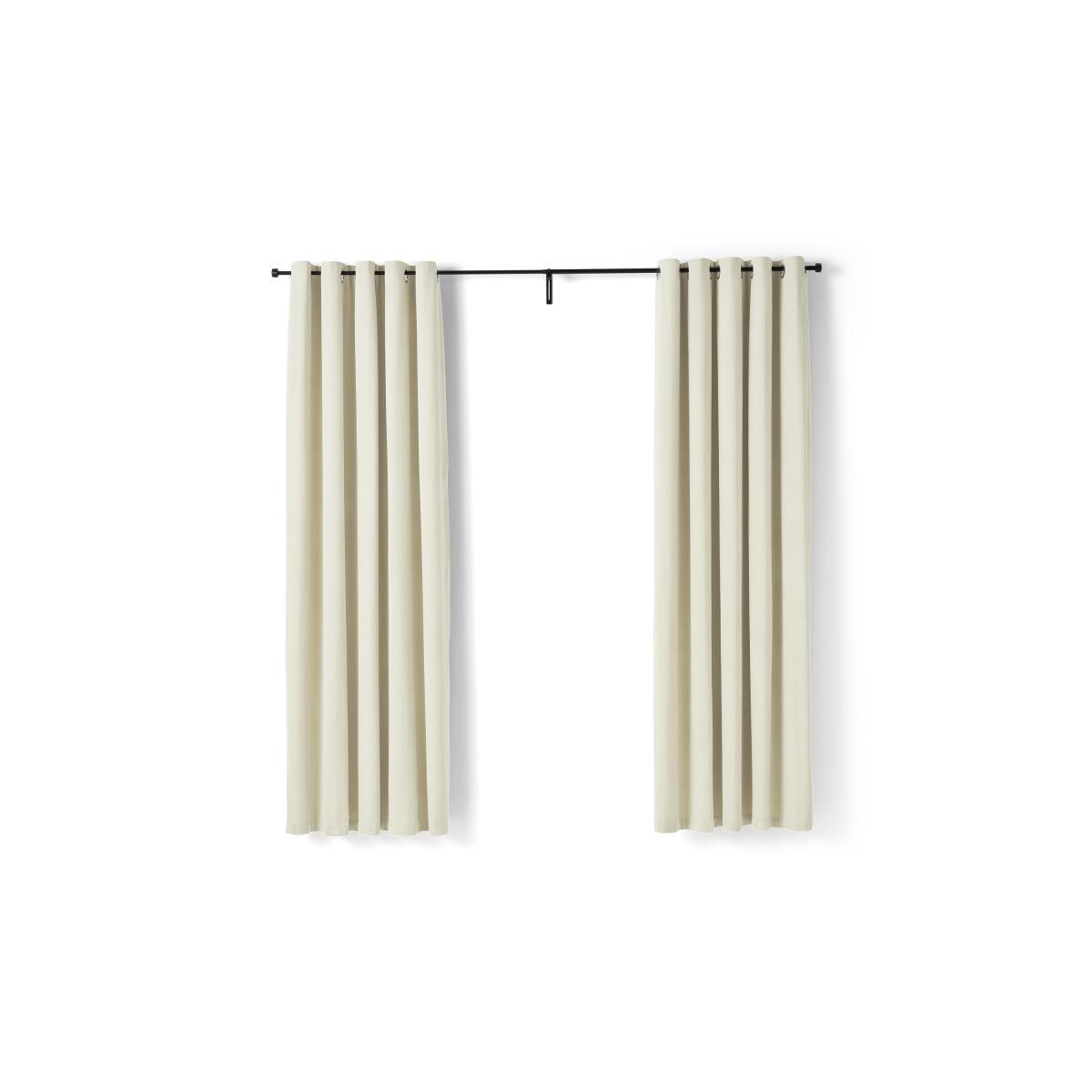 Julius Velvet Eyelet Lined Pair of Curtains, 135 x 260cm, Pale Taupe – image 6