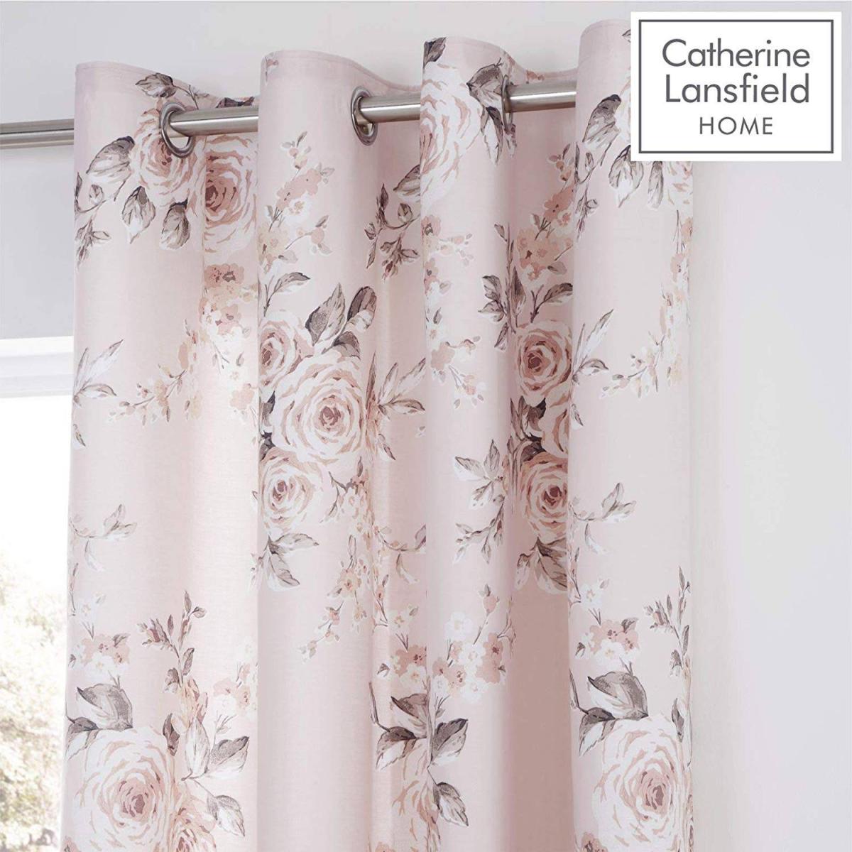 Catherine Lansfield Canterbury Blush Curtains – image 2