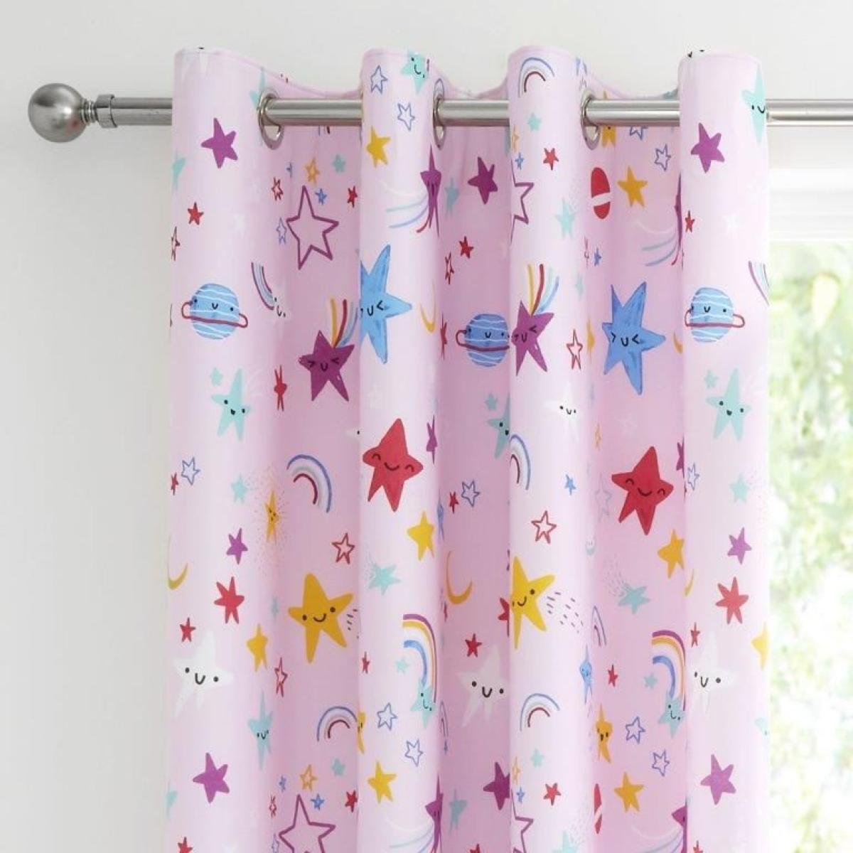 Catherine Lansfield Happy Stars Curtains 66x72 – image 2