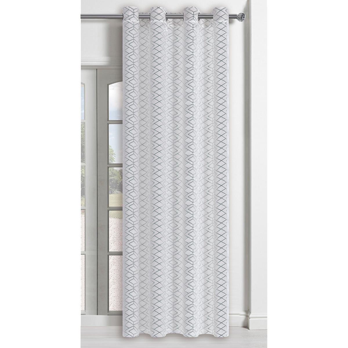 Geo Metallic Velvet Eyelet Panel - Ivory – image 4