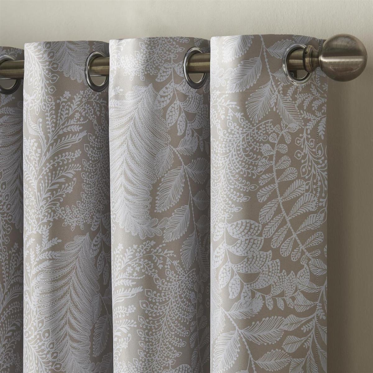 Fern Eyelet Ring Top Curtains - Latte / 183cm / 2.15cm – image 4