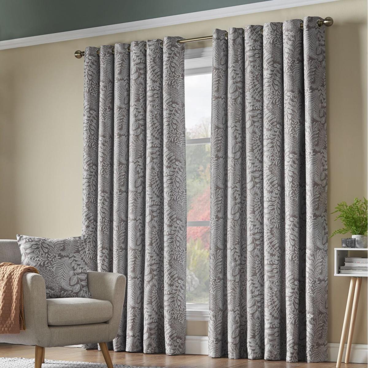 Fern Eyelet Ring Top Curtains - Latte / 183cm / 2.15cm – image 6