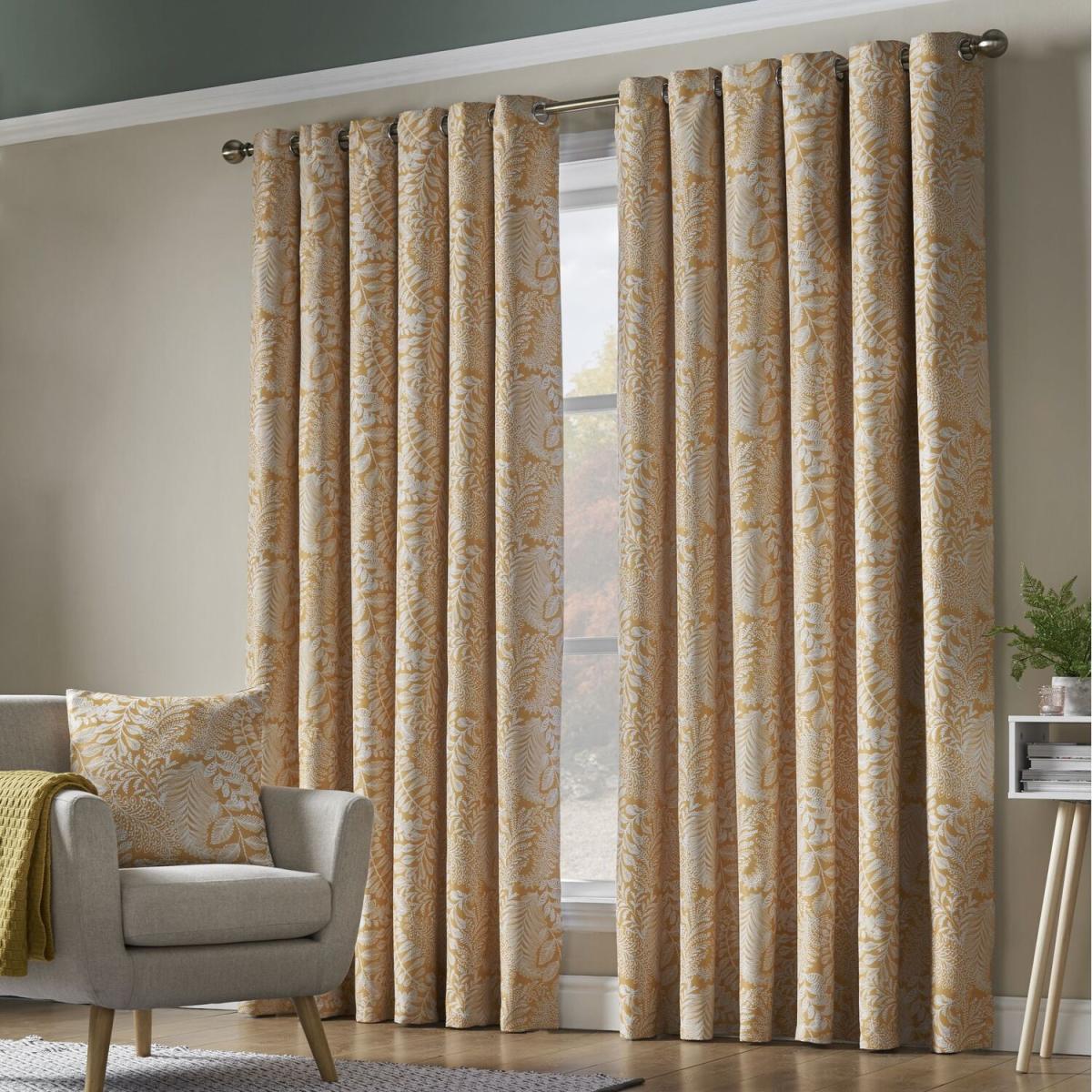 Fern Eyelet Ring Top Curtains - Latte / 183cm / 2.15cm – image 9