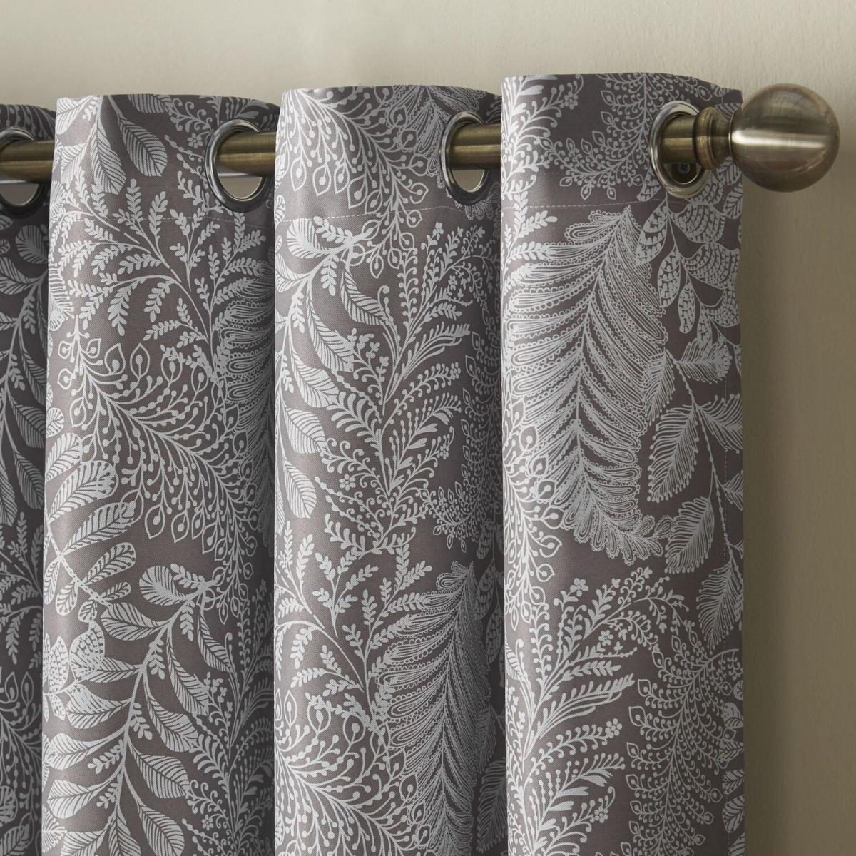 Fern Eyelet Ring Top Curtains - Ochre / 137cm / 1.0cm – image 7