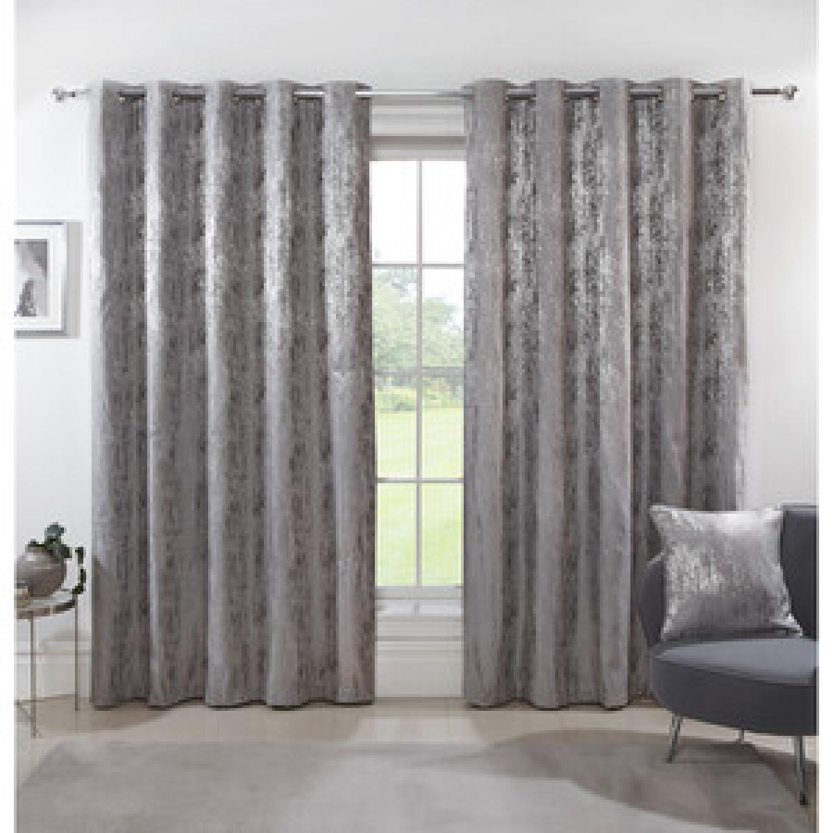 Agadir Jacquard Eyelet Curtains - Champagne / 187cm / 168cm – image 6