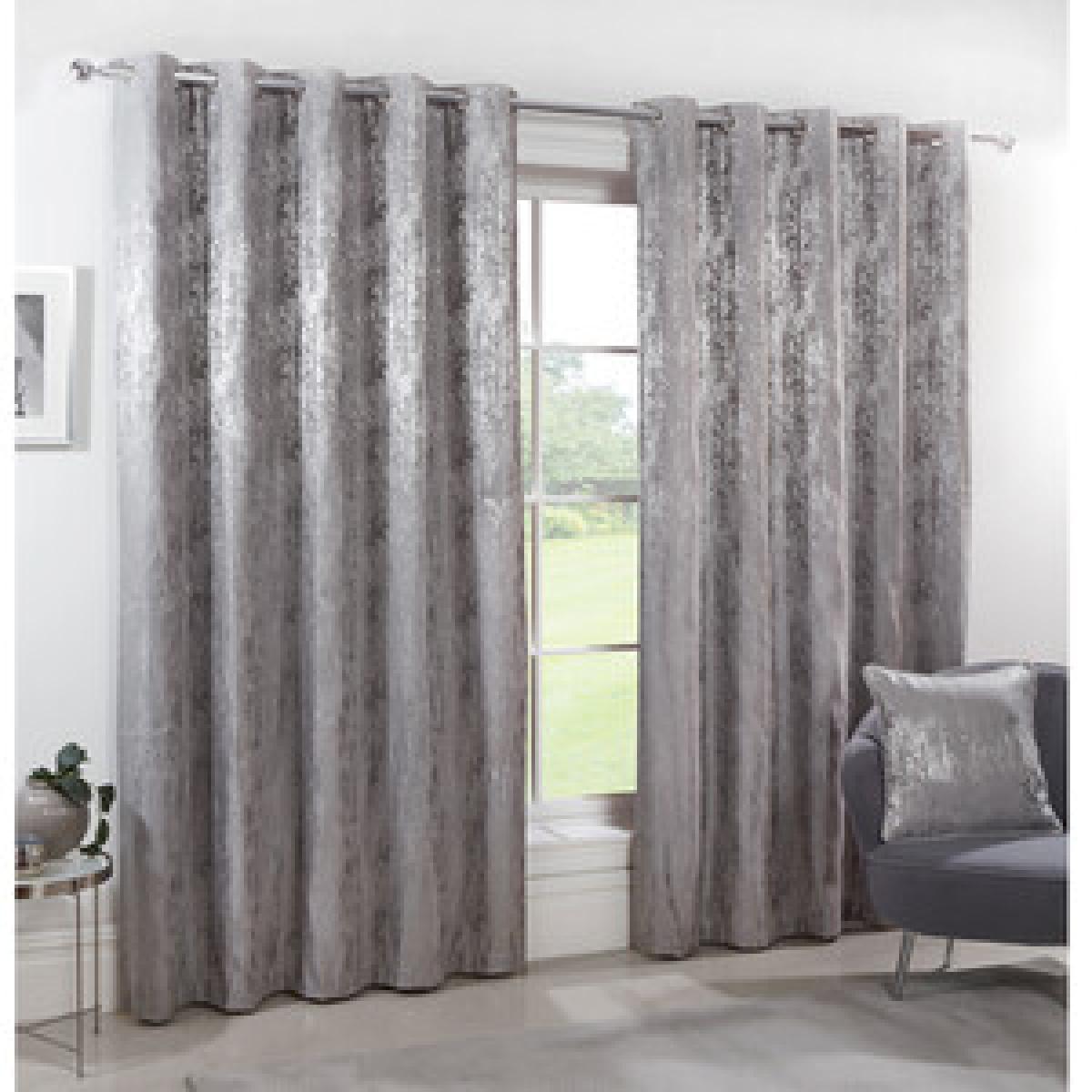 Agadir Jacquard Eyelet Curtains - Champagne / 187cm / 168cm – image 7