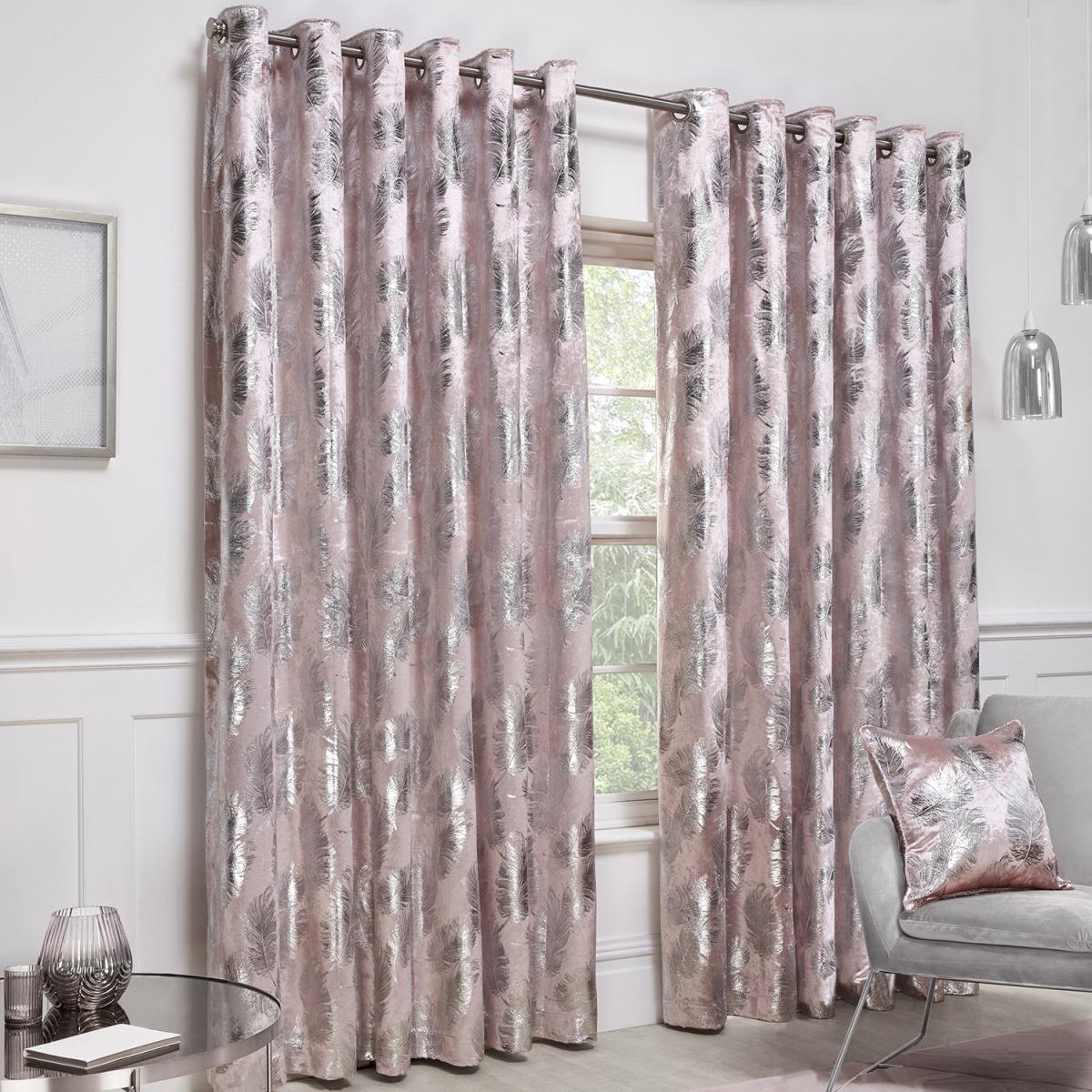Plume Metallic Feather Curtains - Blush / 168cm / 229cm – image 2