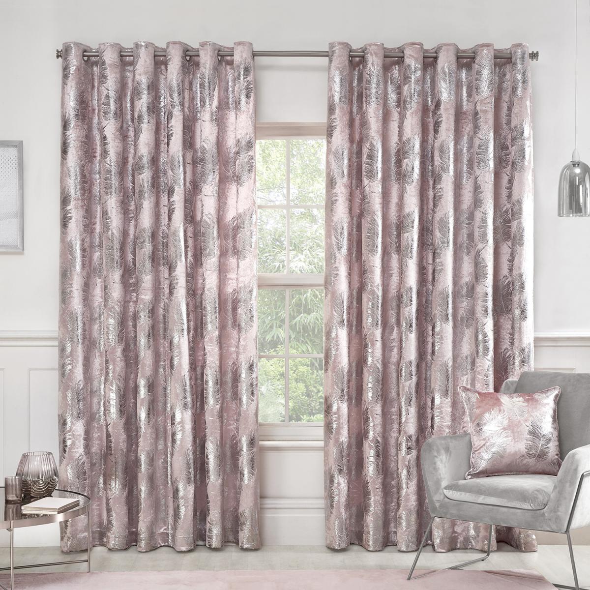 Plume Metallic Feather Curtains - Blush / 168cm / 229cm – image 4