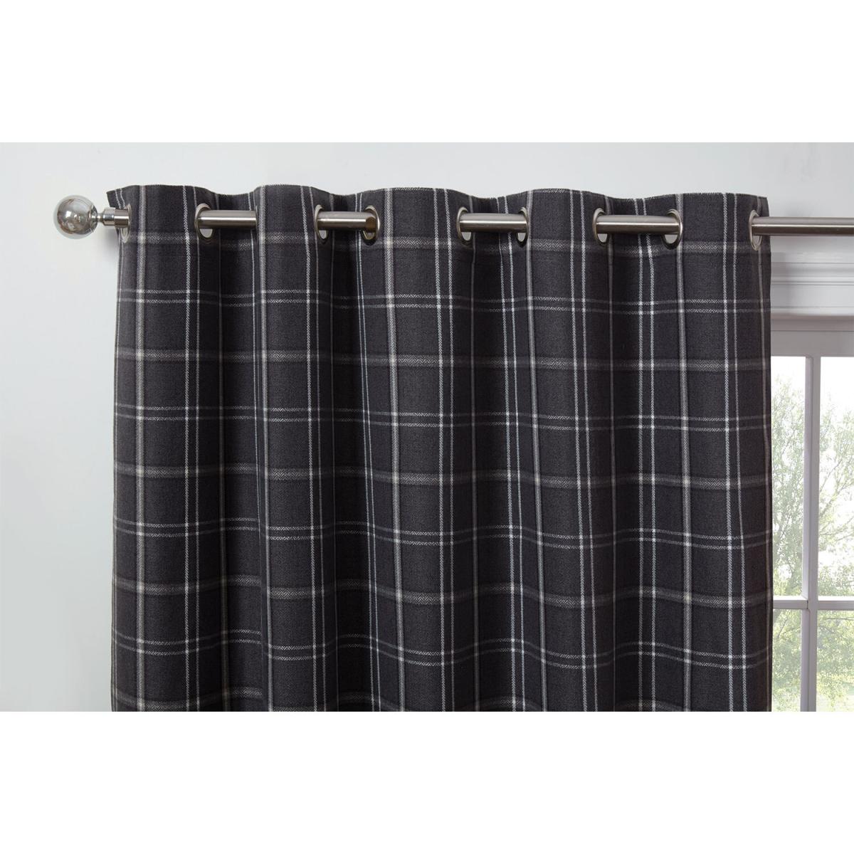 Harrison Eyelet Charcoal Curtains - Charcoal / 168cm / 228cm – image 5