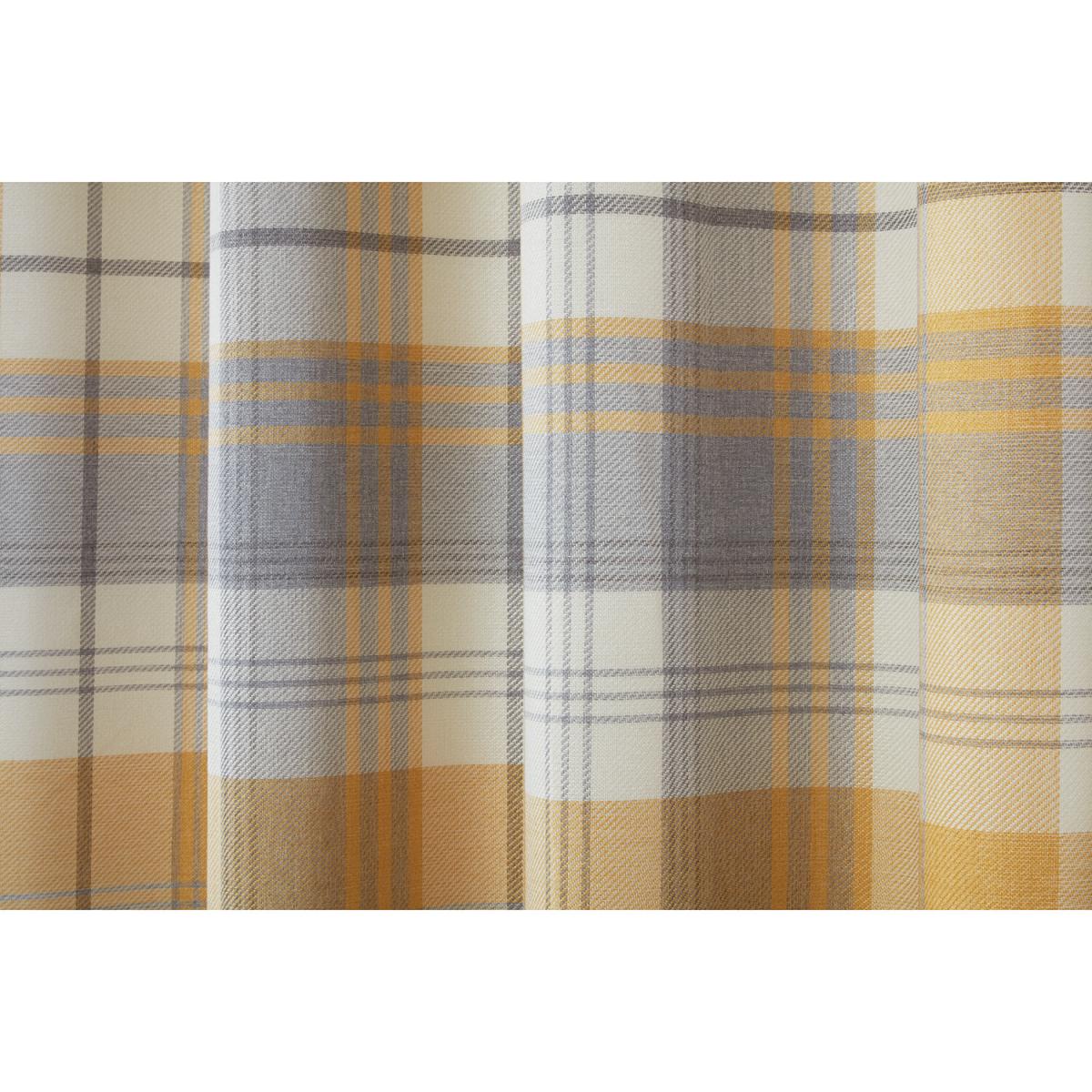 Hamilton Check Eyelet Curtains - Ochre / 168cm / 138cm – image 4