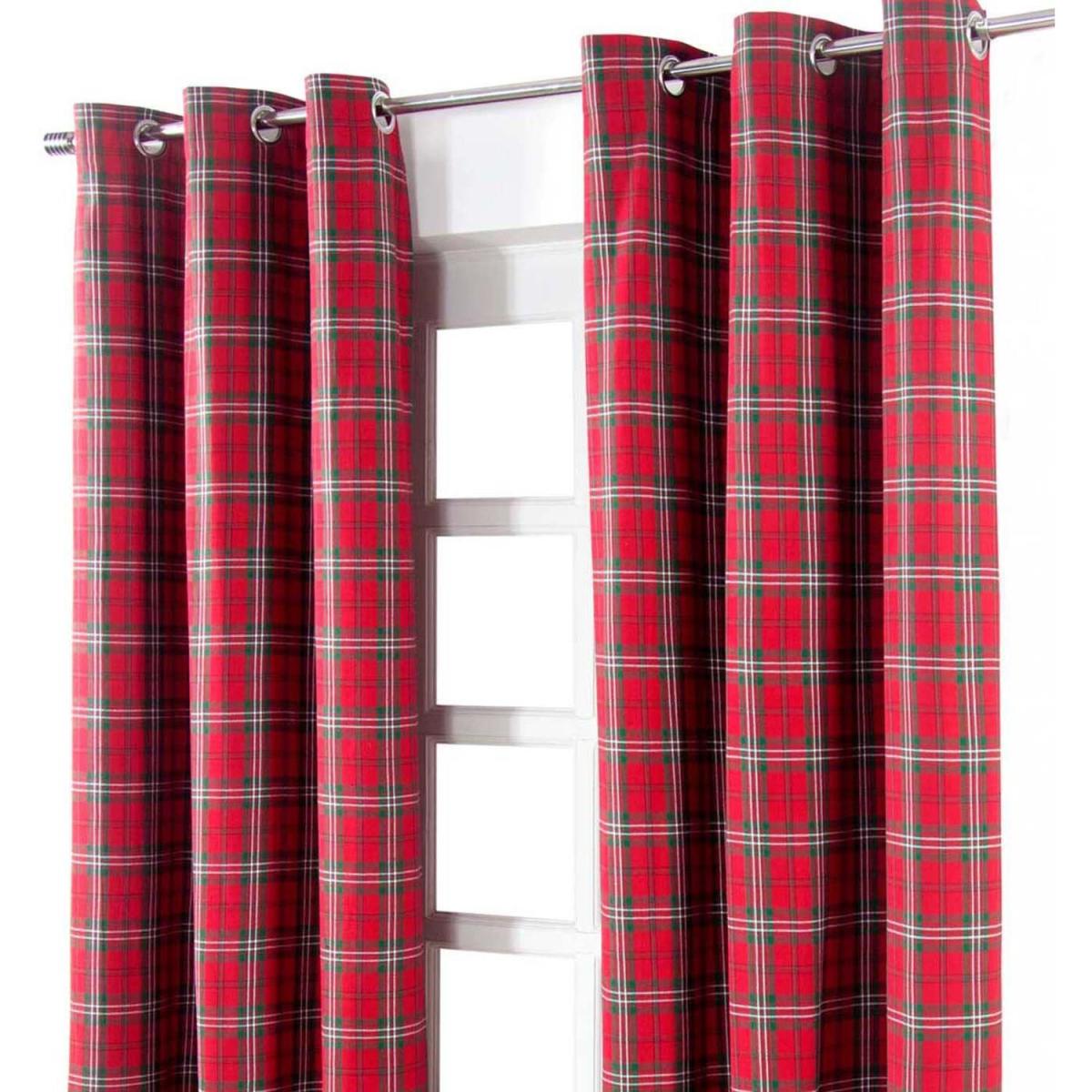 Prince Edward Tartan Ready Made Eyelet Curtain Pair - Prince Edward Tartan – image 2