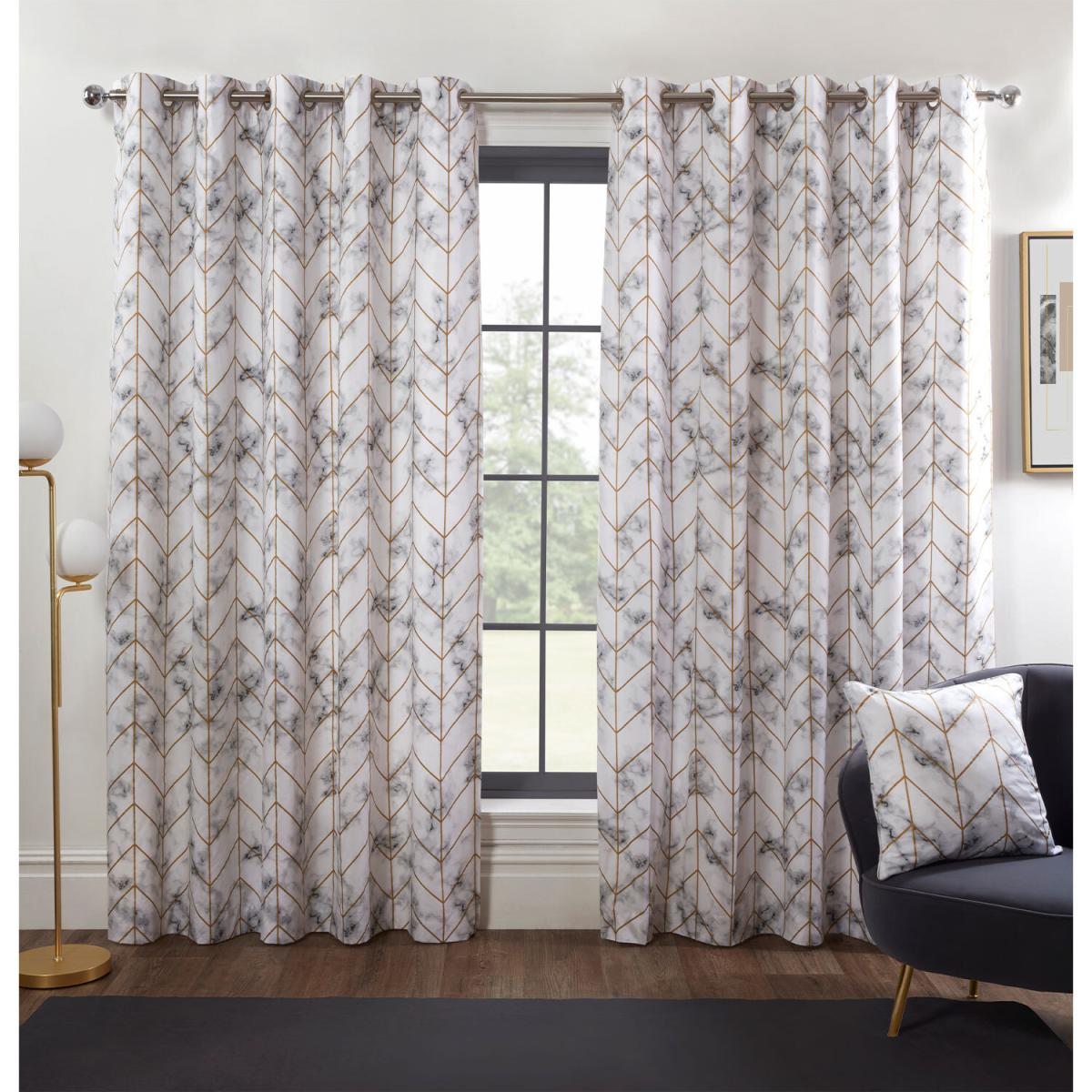 Marble Metallic Curtains - 168cm / 137cm – image 3