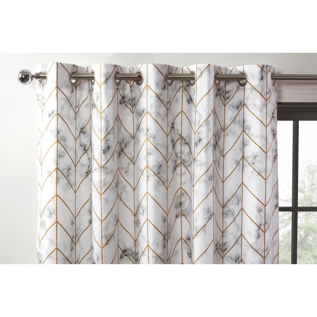 Marble Metallic Curtains - 168cm / 137cm – image 4
