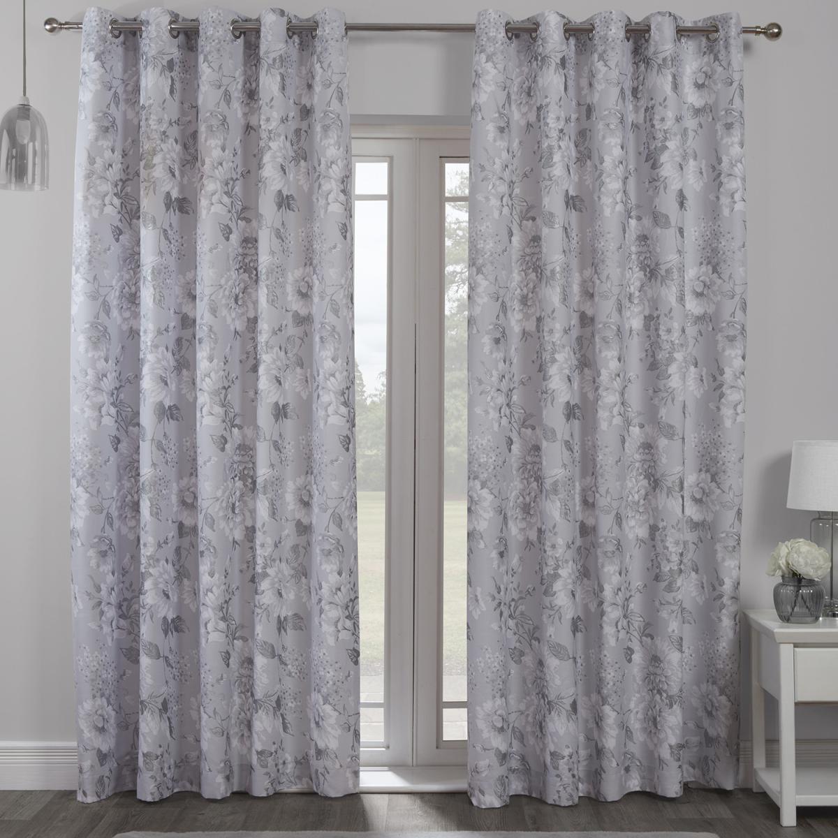 Bella Silver Eyelet Curtains - 168cm / 183cm – image 5