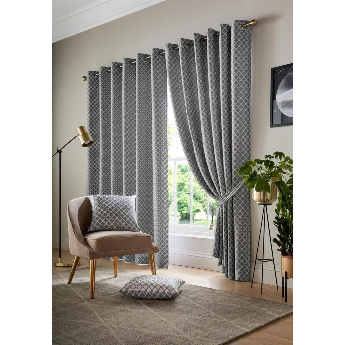 Flections Eyelet Ring Top Curtains - Ochre / 228cm – image 2