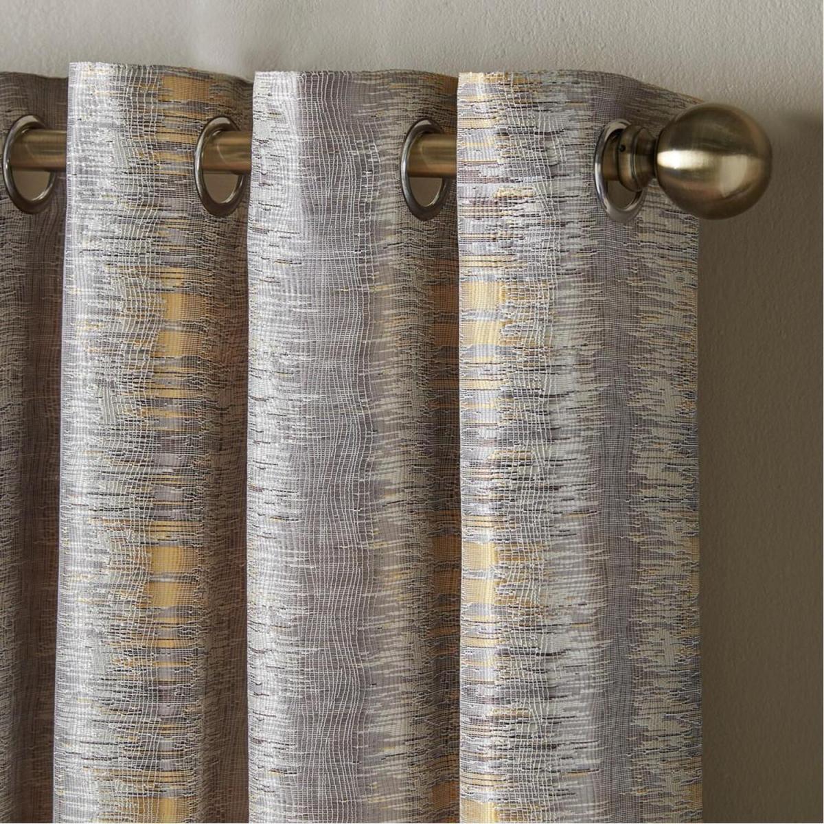 Flections Eyelet Ring Top Curtains - Ochre / 228cm – image 5