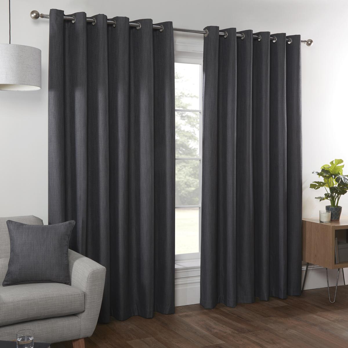 Hoxton Blackout Eyelet Curtains - Navy / 183cm / 168cm – image 24
