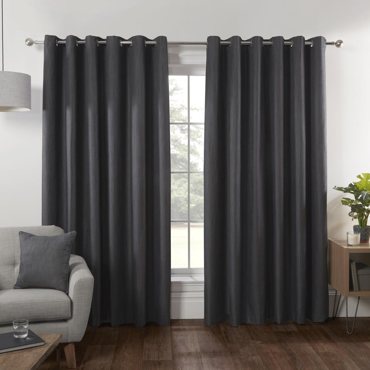 Hoxton Blackout Eyelet Curtains - Navy / 183cm / 168cm – image 6