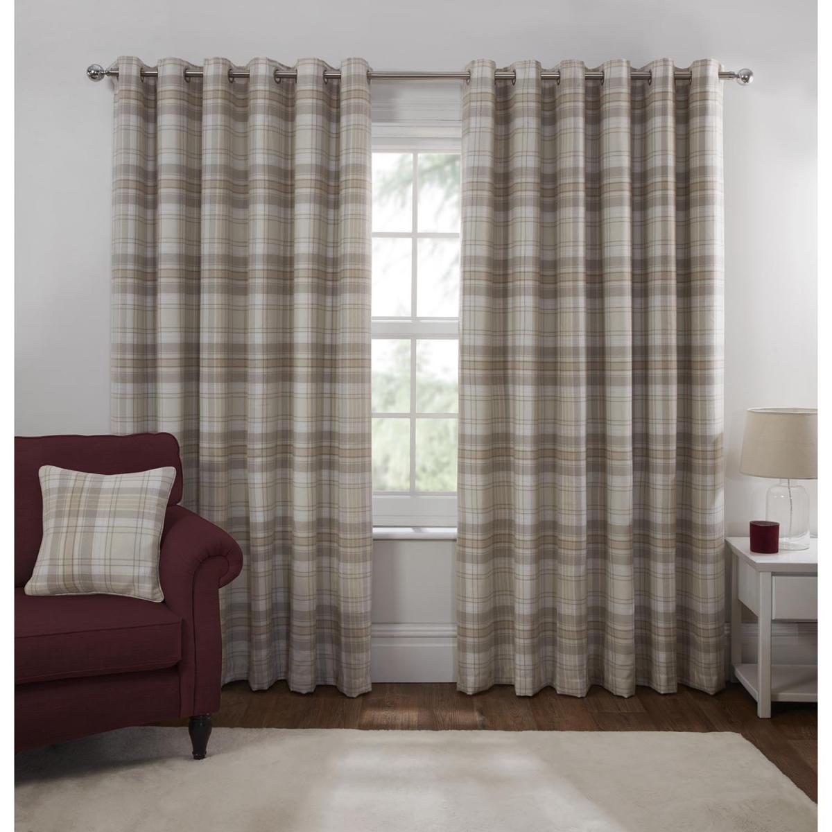 Hatfield Check Blackout Curtains - Blush / 168cm / 137cm – image 16