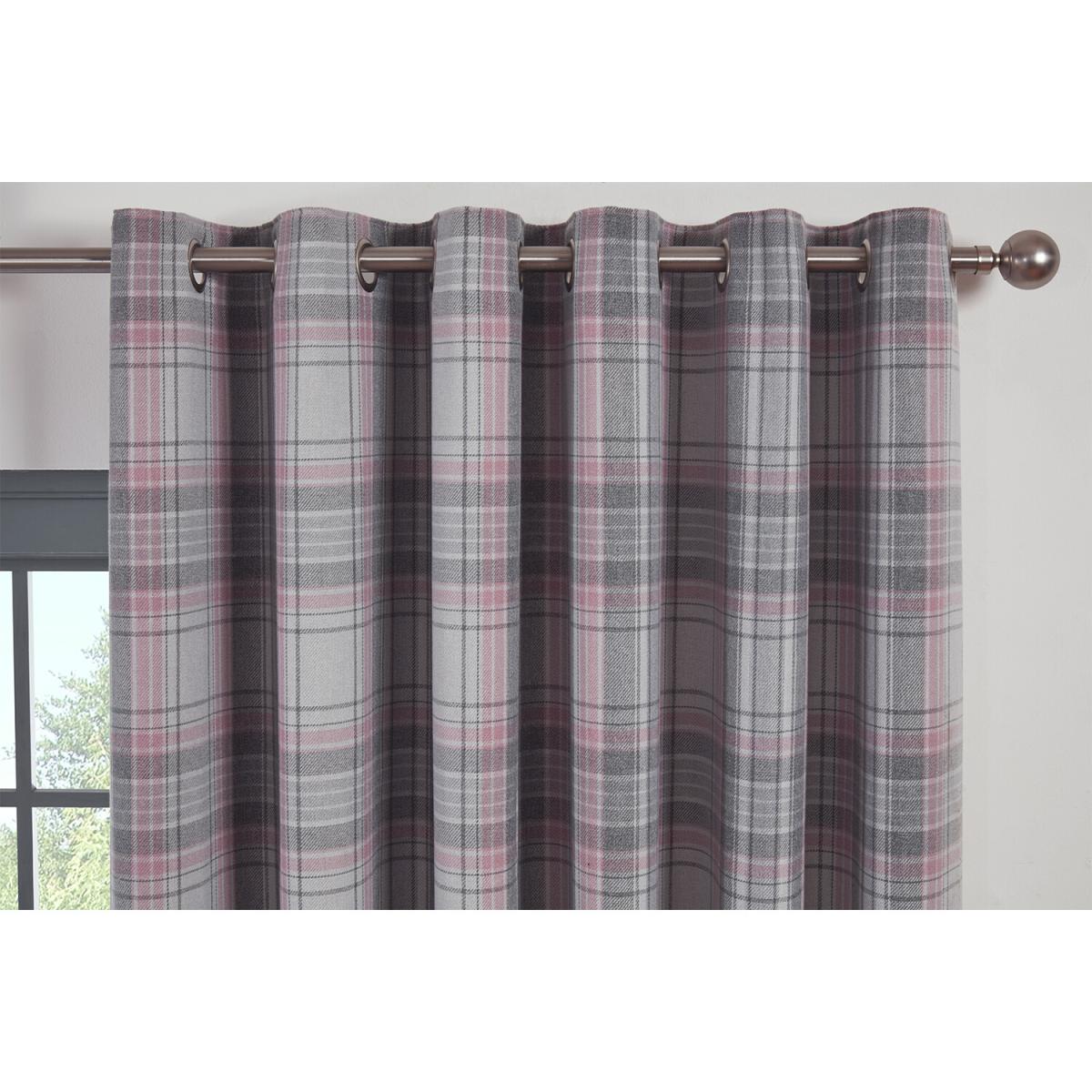 Hatfield Check Blackout Curtains - Blush / 168cm / 137cm – image 4