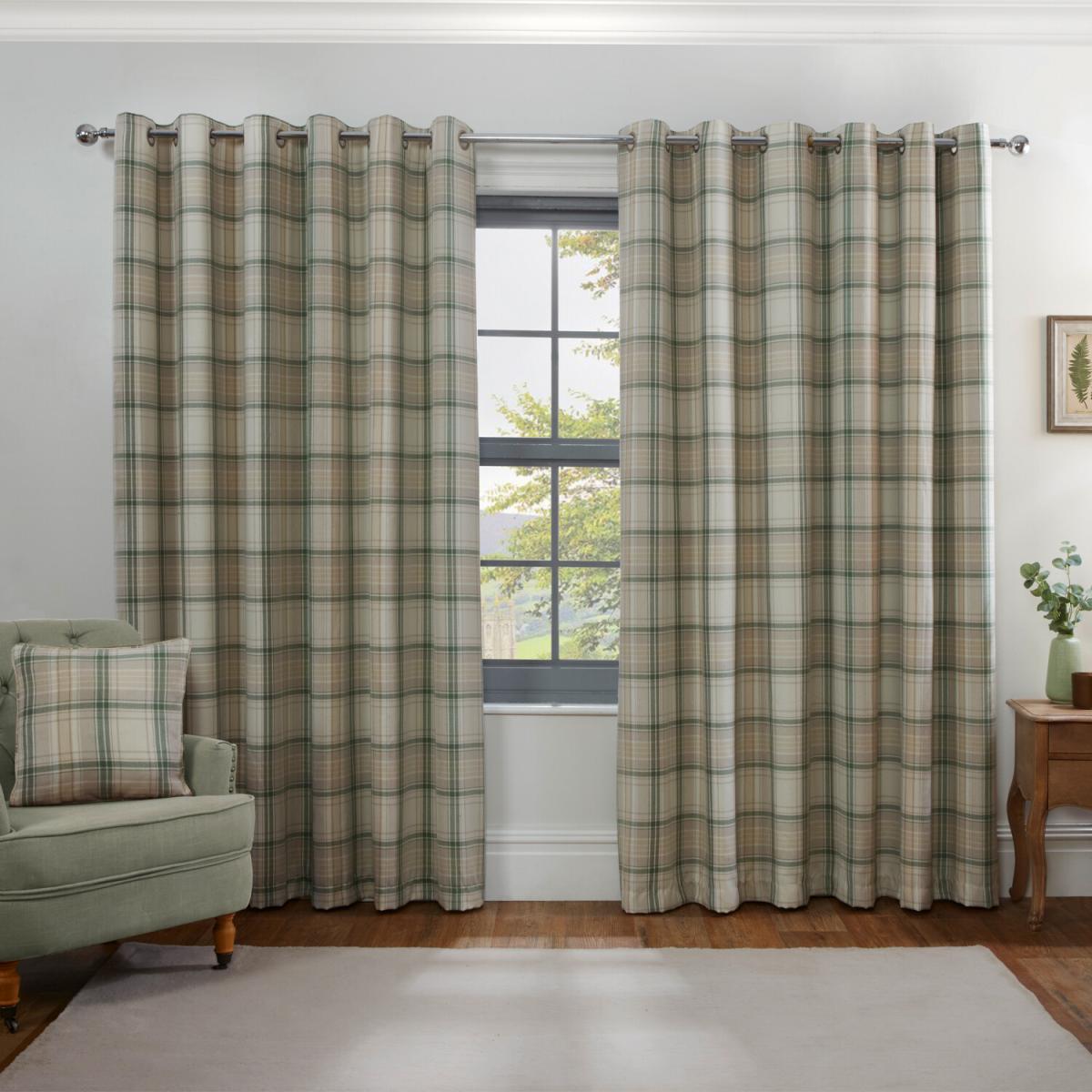 Hatfield Check Blackout Curtains - Blush / 168cm / 137cm – image 7