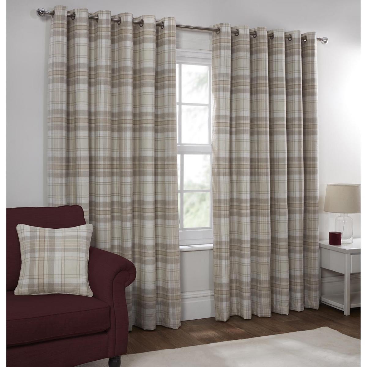 Hatfield Check Blackout Curtains - Blush / 168cm / 137cm – image 8