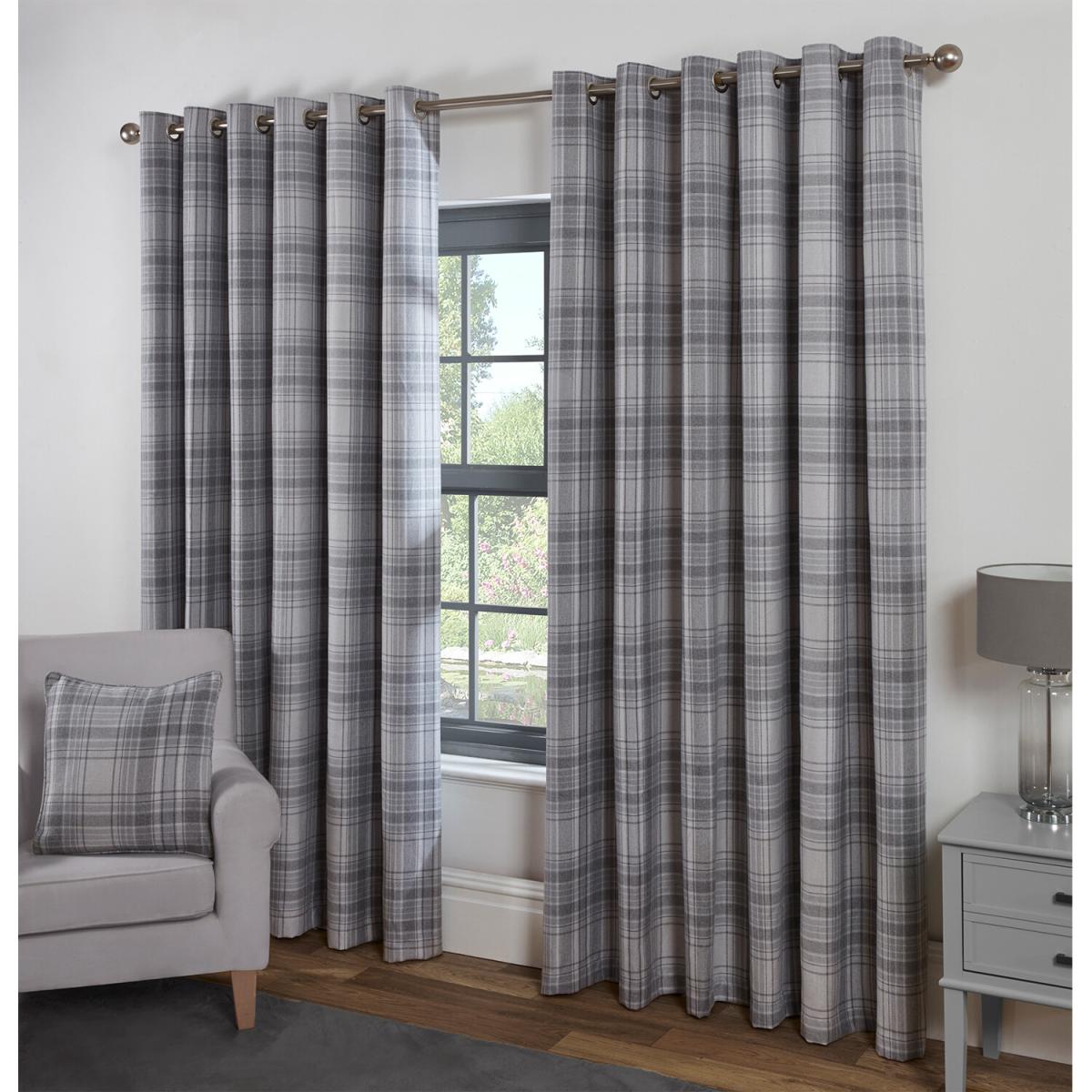 Hatfield Check Blackout Curtains - Blush / 168cm / 137cm – image 9